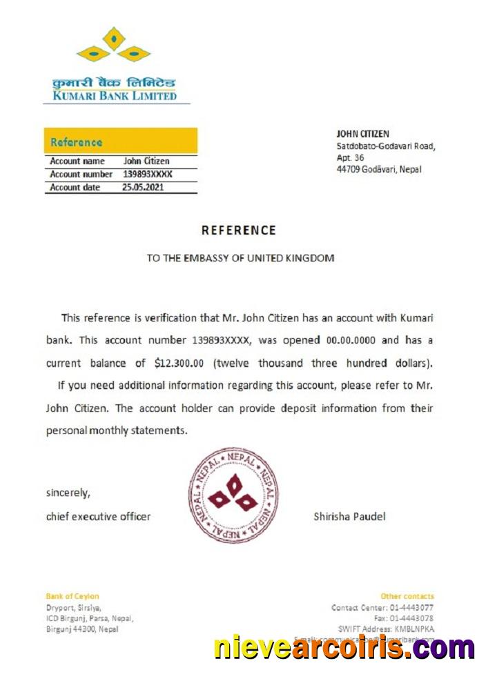 Nepal Kumari bank reference